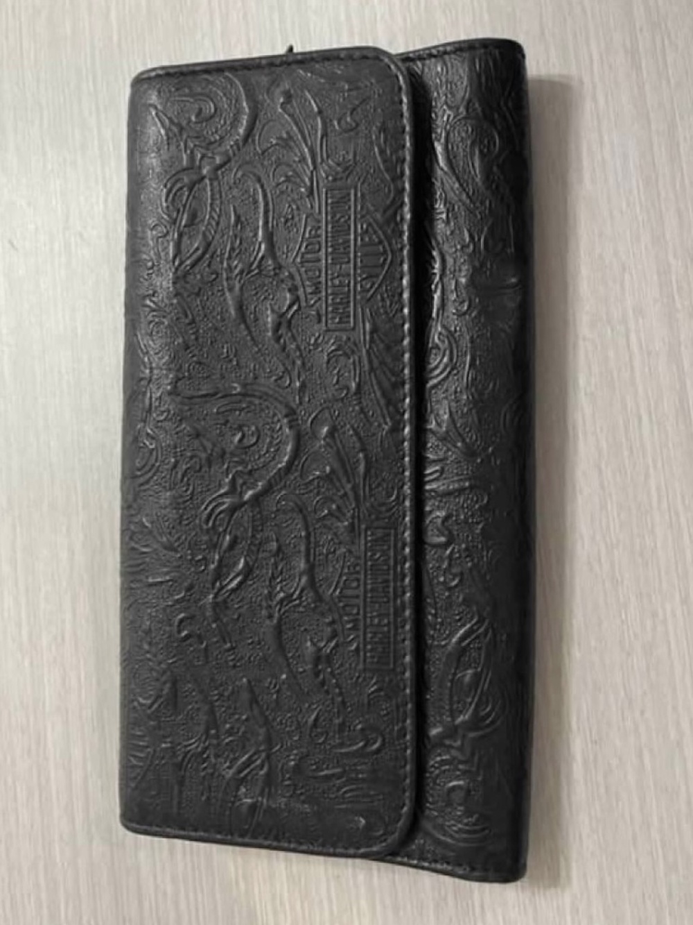 Harley-Davidson Trifold Embossed Wallet - Authentic